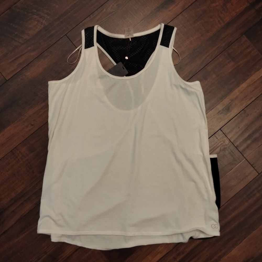 Calia by Carrie Underwood mesh layer tank top Sz XL NWT